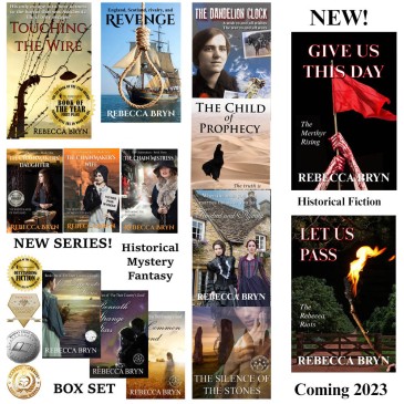Book covers of all fourteen of my novels.